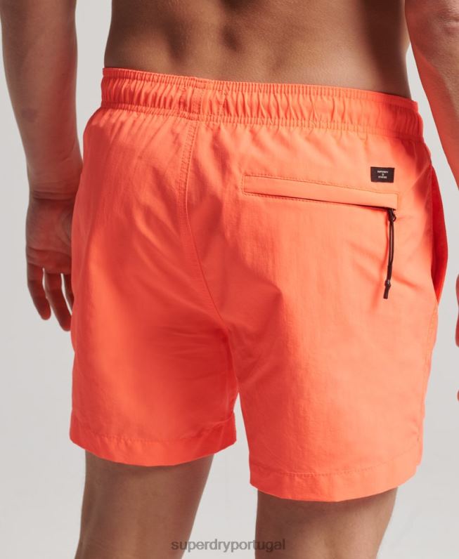 calções de banho reciclados studios homens coral roupas Superdry 2208H436
