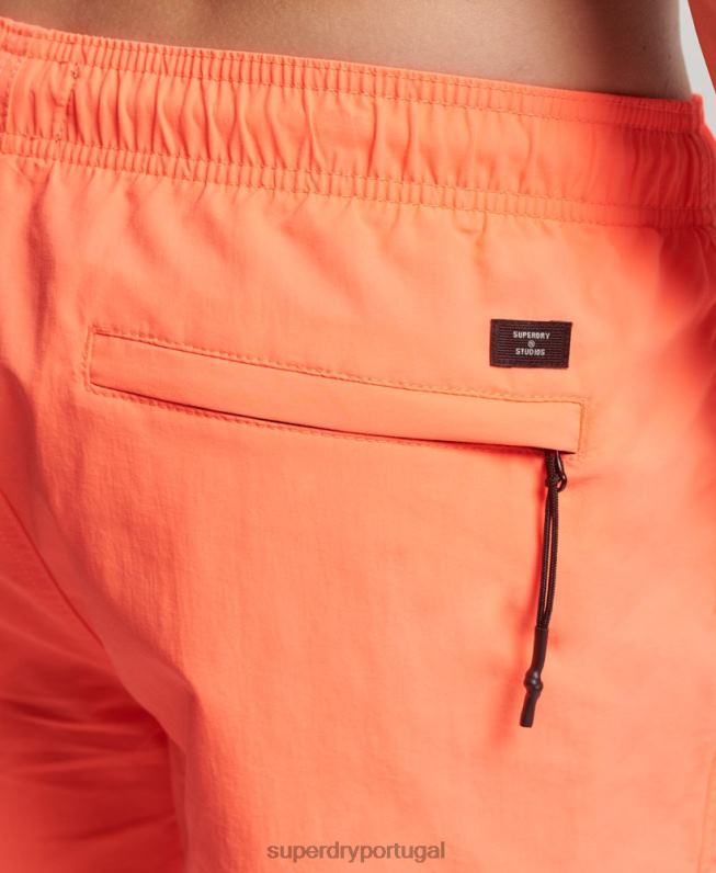 calções de banho reciclados studios homens coral roupas Superdry 2208H436