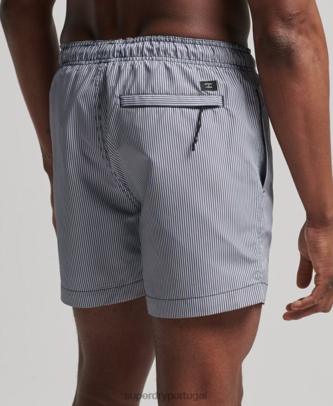 calções de banho reciclados studios homens marinha roupas Superdry 2208H445