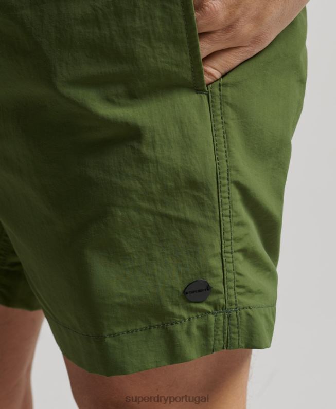 calções de banho reciclados studios homens verde roupas Superdry 2208H442
