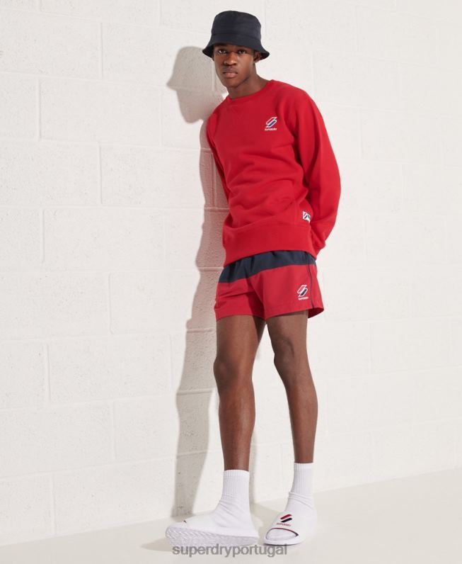 calções de banho tri series homens marinha roupas Superdry 2208H434