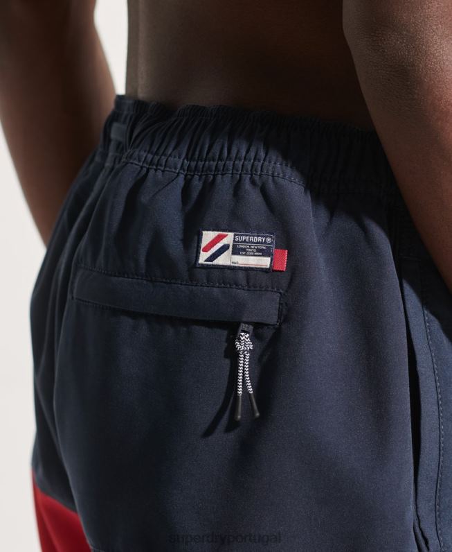 calções de banho tri series homens marinha roupas Superdry 2208H434