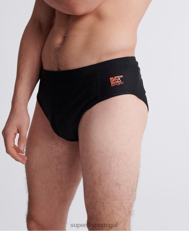 calção de banho homens preto roupas Superdry 2208H453