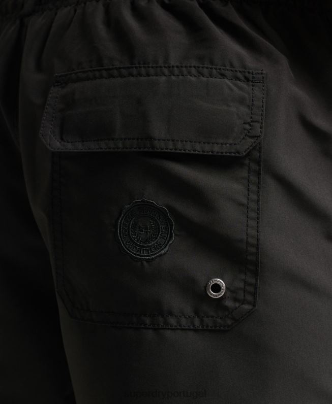 calção de banho polo reciclado homens cinza escuro roupas Superdry 2208H397