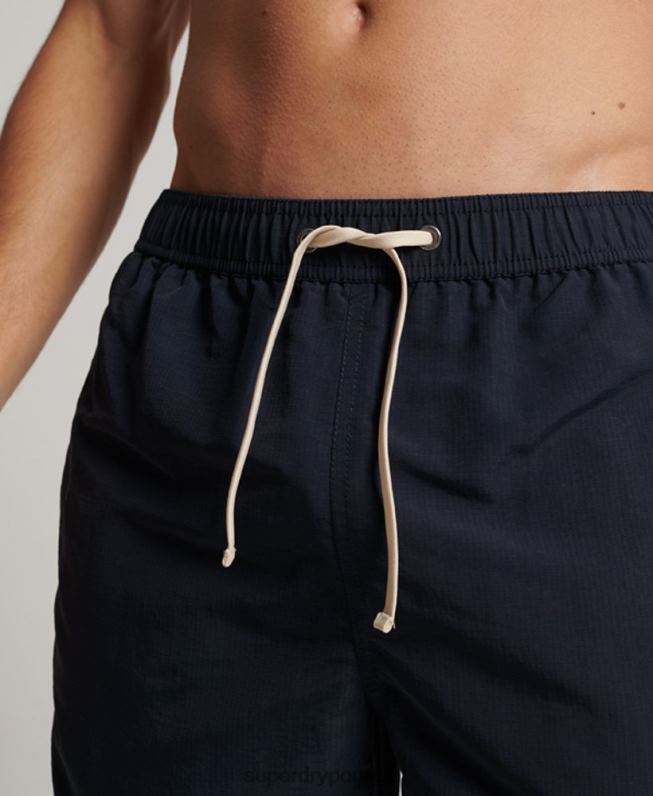 calção de banho reciclado ripstop homens marinha roupas Superdry 2208H441