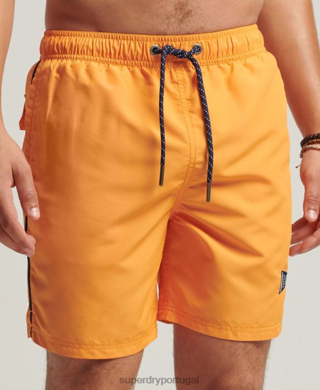 calção de banho vintage reciclado homens ouro roupas Superdry 2208H427