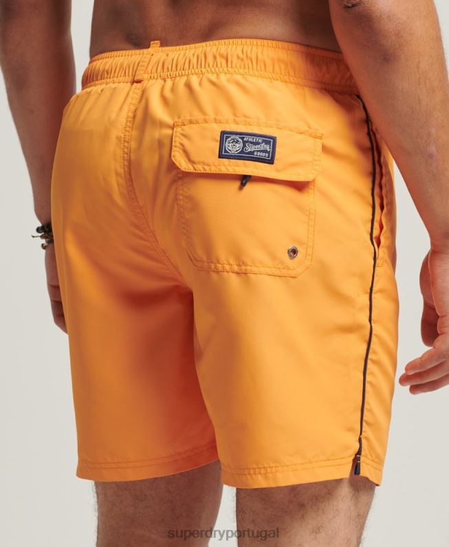 calção de banho vintage reciclado homens ouro roupas Superdry 2208H427