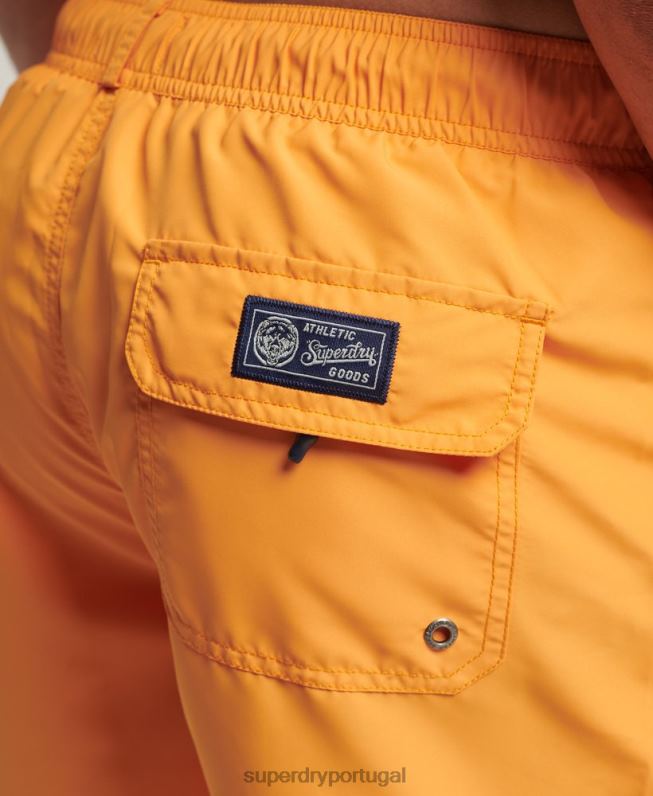 calção de banho vintage reciclado homens ouro roupas Superdry 2208H427