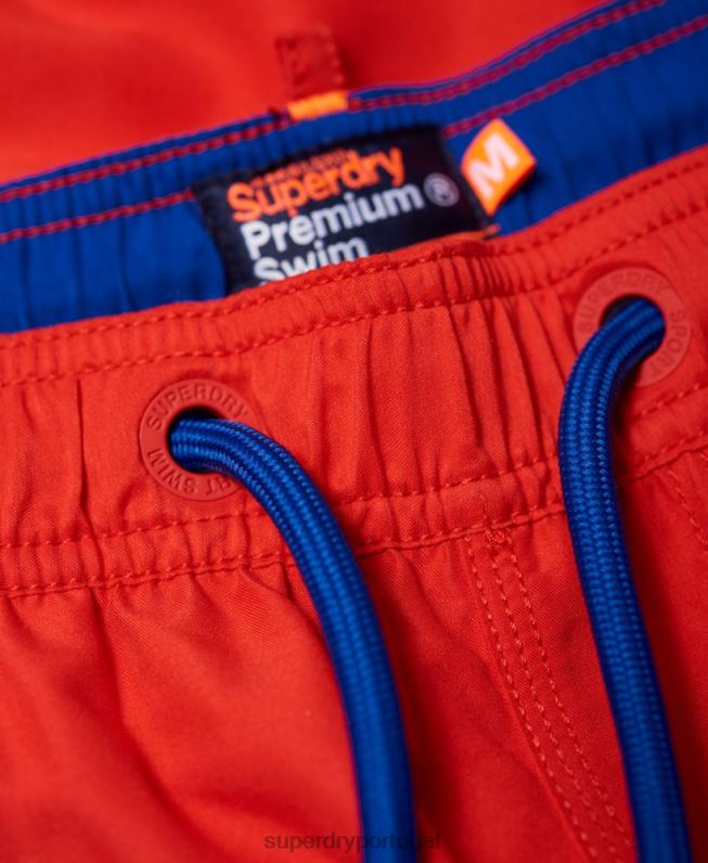shorts de natação polo aquático homens vermelho roupas Superdry 2208H6499