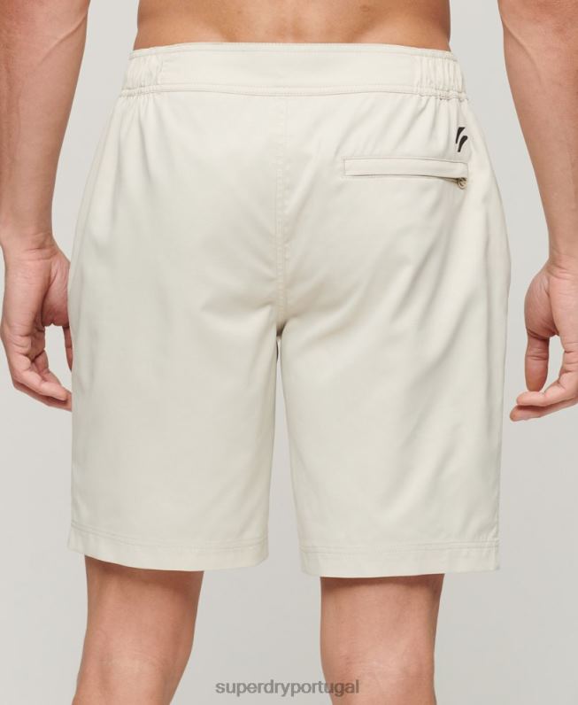shorts esportivos reciclados homens bege roupas Superdry 2208H41