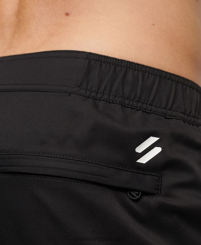 shorts esportivos reciclados homens preto roupas Superdry 2208H57