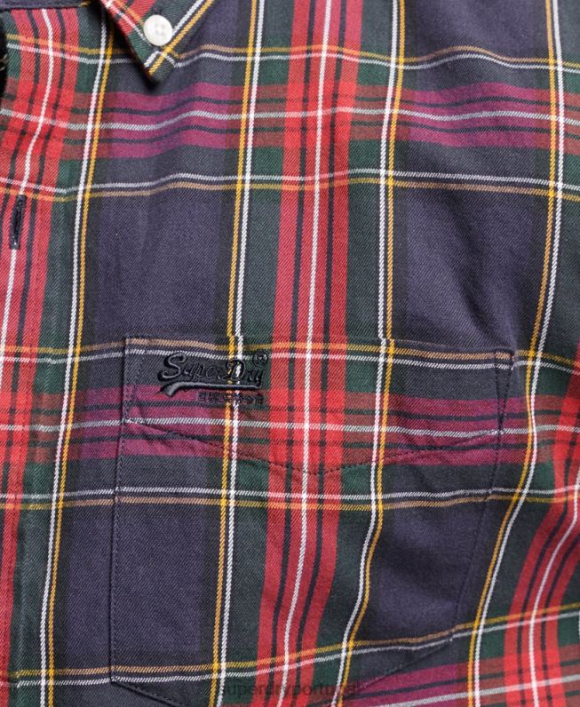 camisa clássica london de algodão orgânico homens verde roupas Superdry 2208H203