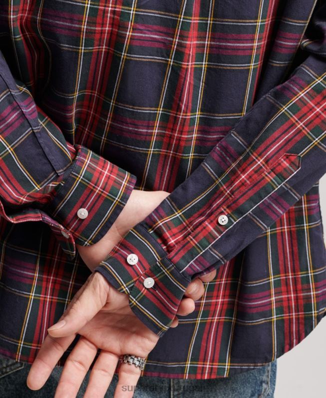 camisa clássica london de algodão orgânico homens verde roupas Superdry 2208H203