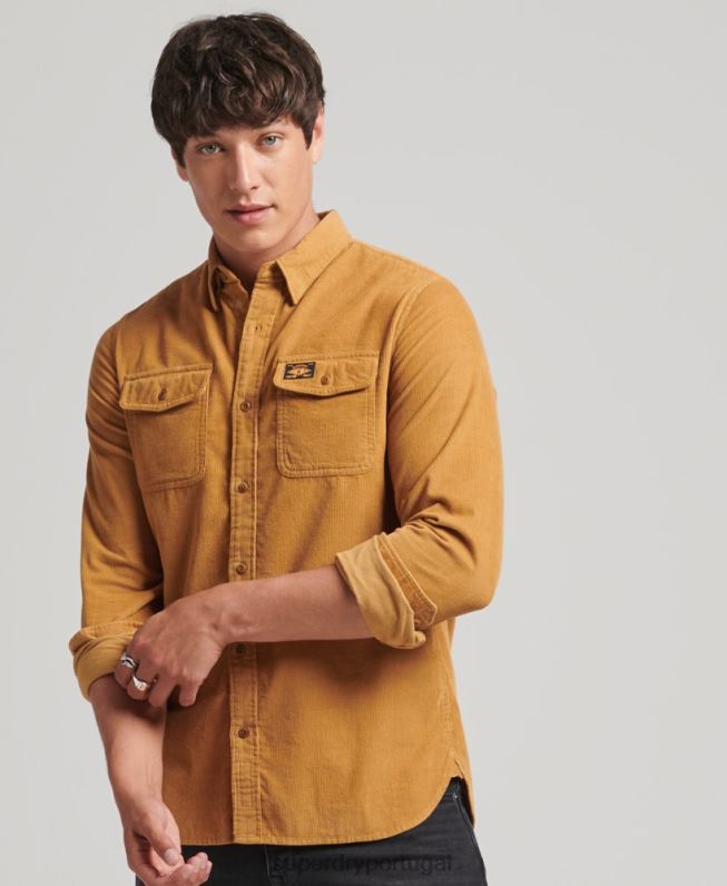 camisa de cordão de trilha homens amarelo roupas Superdry 2208H227