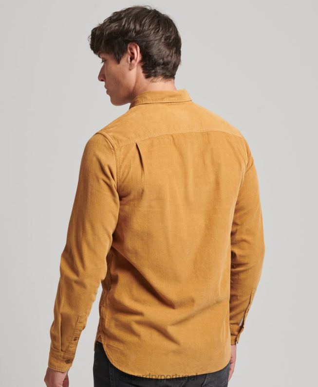 camisa de cordão de trilha homens amarelo roupas Superdry 2208H227