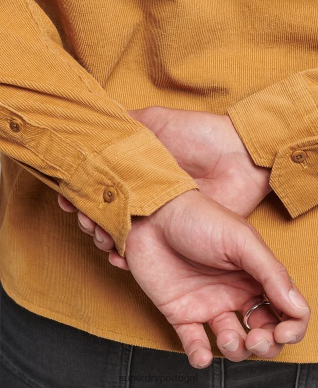 camisa de cordão de trilha homens amarelo roupas Superdry 2208H227