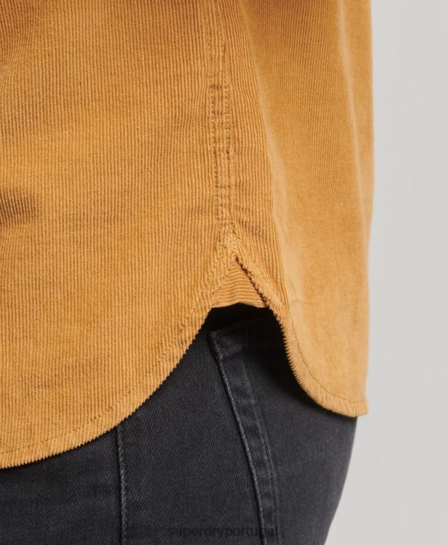 camisa de cordão de trilha homens amarelo roupas Superdry 2208H227