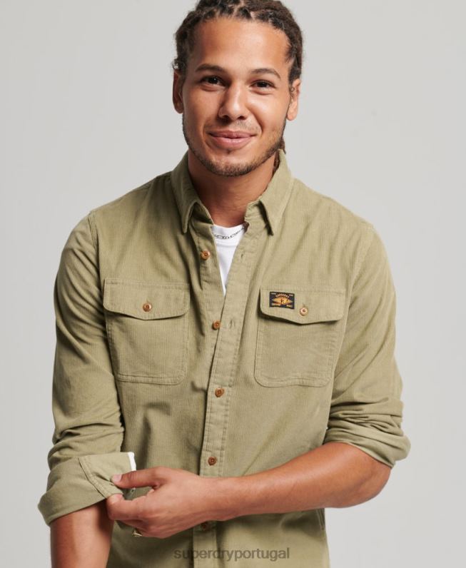 camisa de cordão de trilha homens bronzeado roupas Superdry 2208H234