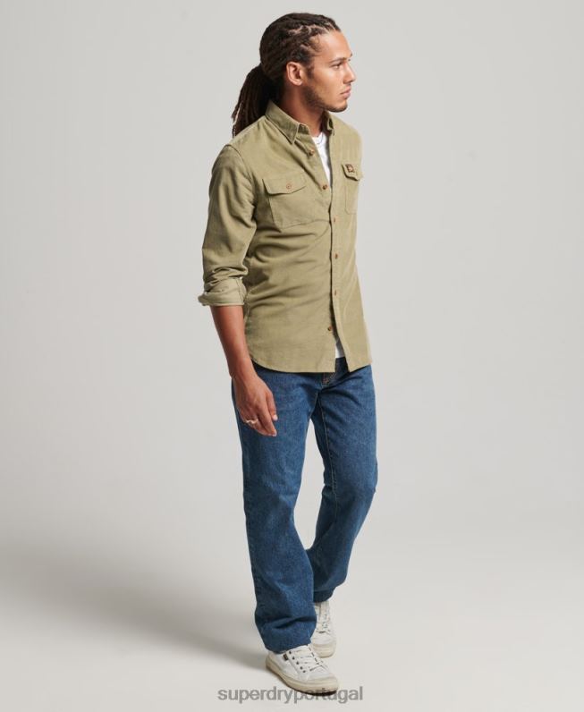 camisa de cordão de trilha homens bronzeado roupas Superdry 2208H234