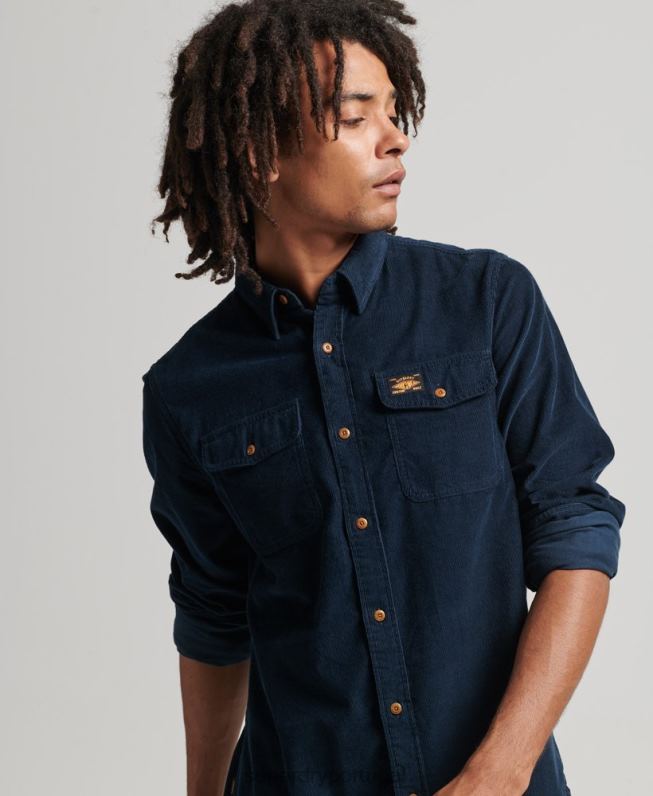 camisa de cordão de trilha homens marinha roupas Superdry 2208H229