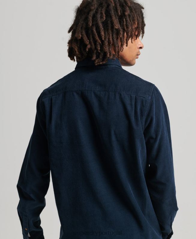 camisa de cordão de trilha homens marinha roupas Superdry 2208H229