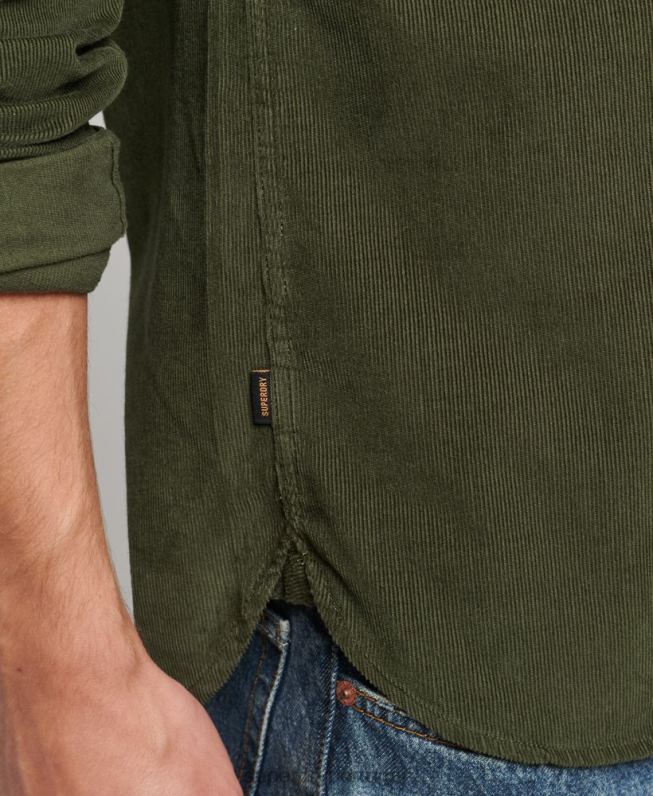 camisa de cordão de trilha homens verde roupas Superdry 2208H232