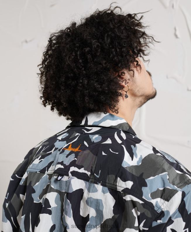 camisa de distopia de energia homens multi roupas Superdry 2208H220