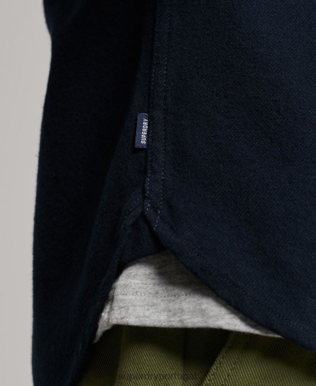 camisa de flanela trailsman de algodão orgânico homens marinha roupas Superdry 2208H179