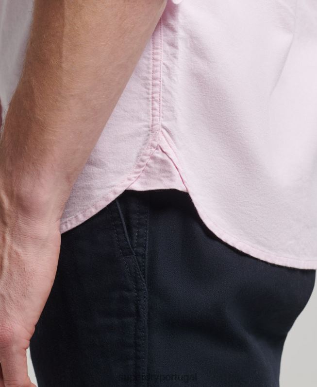 camisa oxford lavada homens rosa roupas Superdry 2208H126