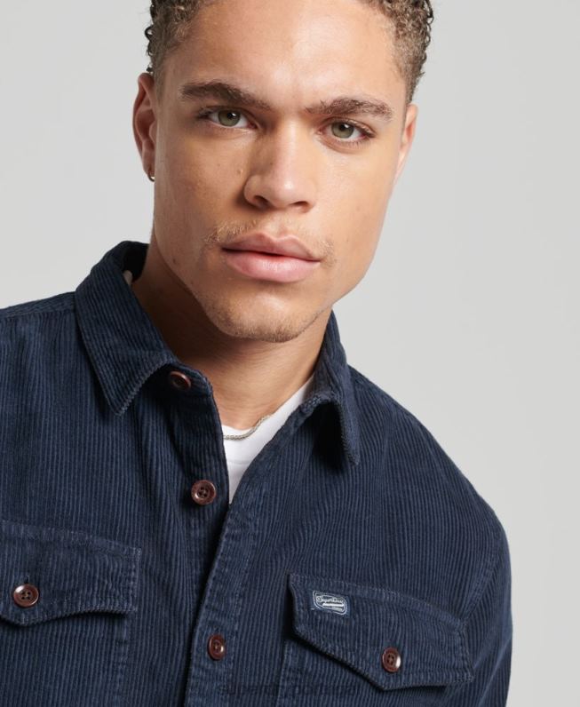 camisola de cordão vintage homens marinha roupas Superdry 2208H182