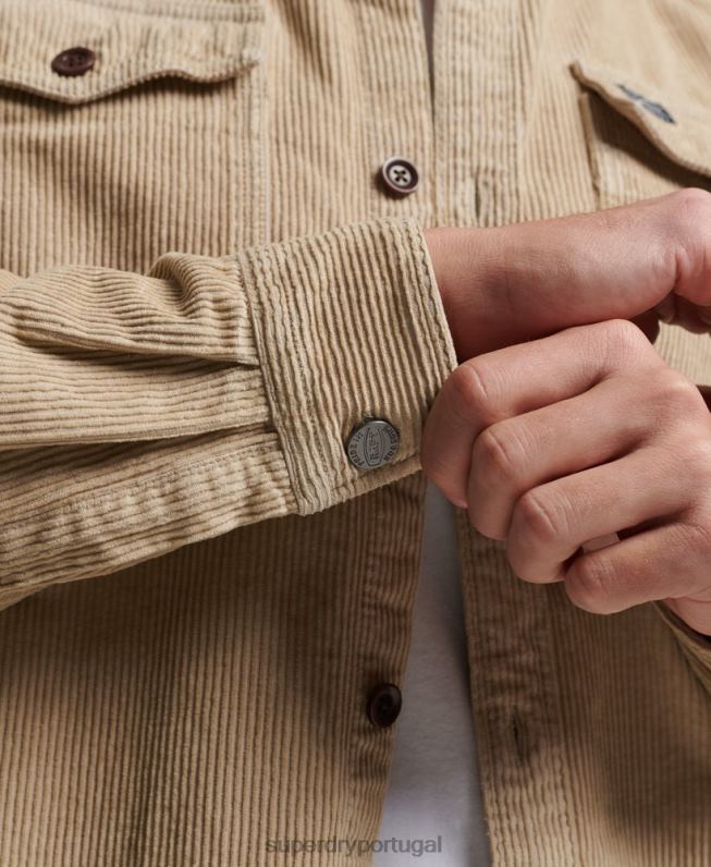 camisola de cordão vintage homens marrom roupas Superdry 2208H210