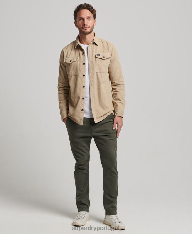 camisola de cordão vintage homens marrom roupas Superdry 2208H210