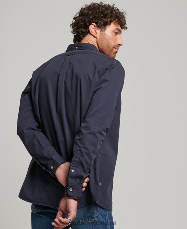 mercante loja - camisa de manga comprida homens marinha roupas Superdry 2208H148