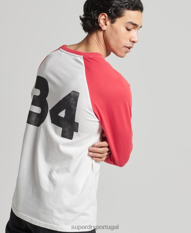 blusa surf ranchero vintage homens vermelho roupas Superdry 2208H1574