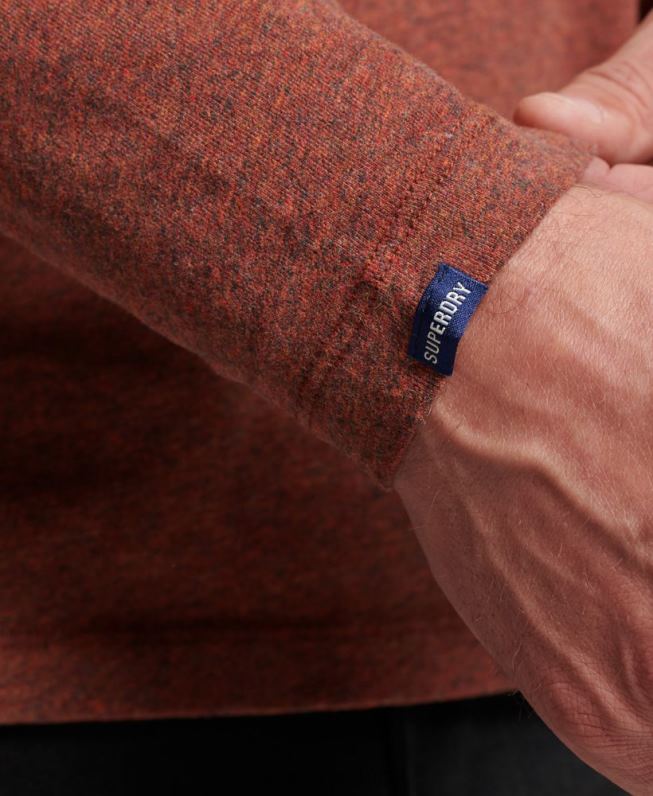 blusa vintage de algodão orgânico com logo bordado homens vermelho roupas Superdry 2208H1468