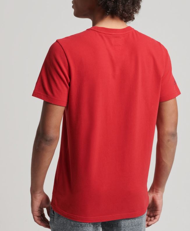 camiseta atlética vintage homens vermelho roupas Superdry 2208H4928