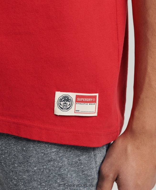camiseta atlética vintage homens vermelho roupas Superdry 2208H4928