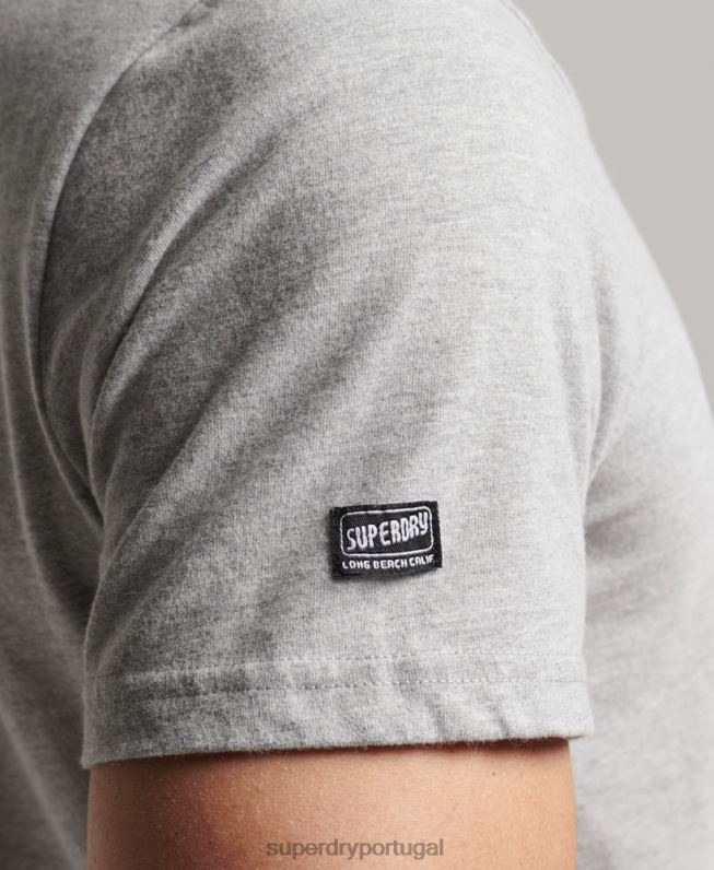 camiseta cali vintage homens cinza roupas Superdry 2208H4909