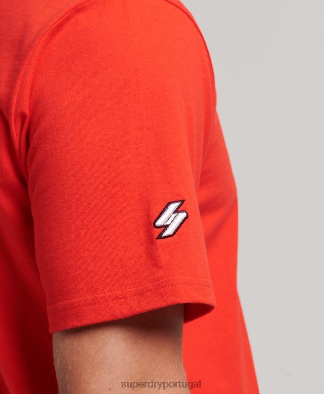 camiseta code micro logo homens vermelho roupas Superdry 2208H4799