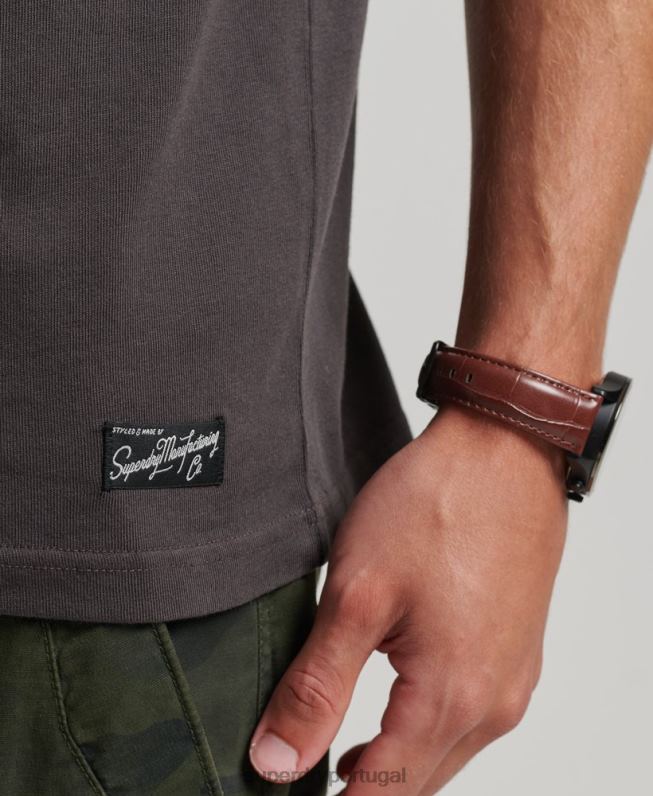 camiseta com logotipo do centro da cidade dos anos 80 homens marrom roupas Superdry 2208H4794