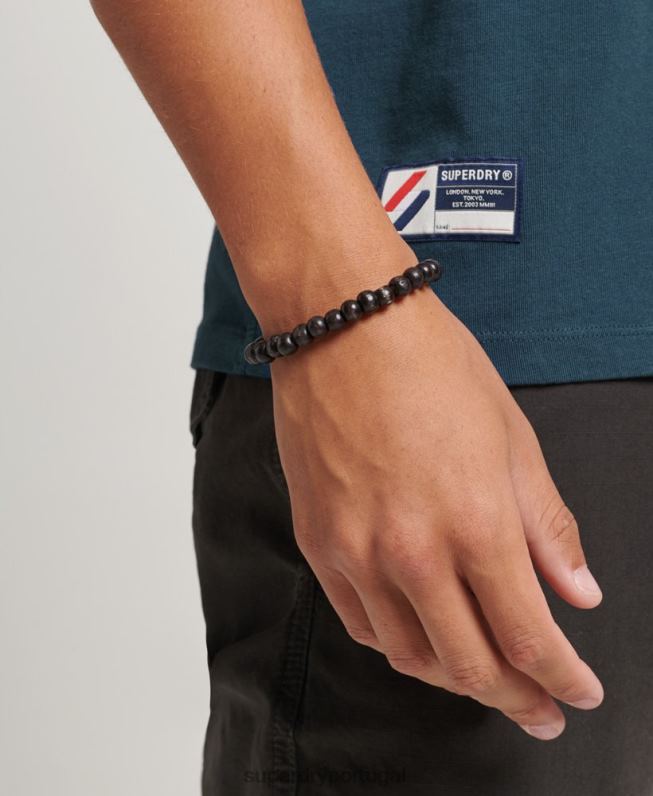 camiseta de ajuste solto com logo essencial de algodão orgânico homens azul escuro roupas Superdry 2208H4951