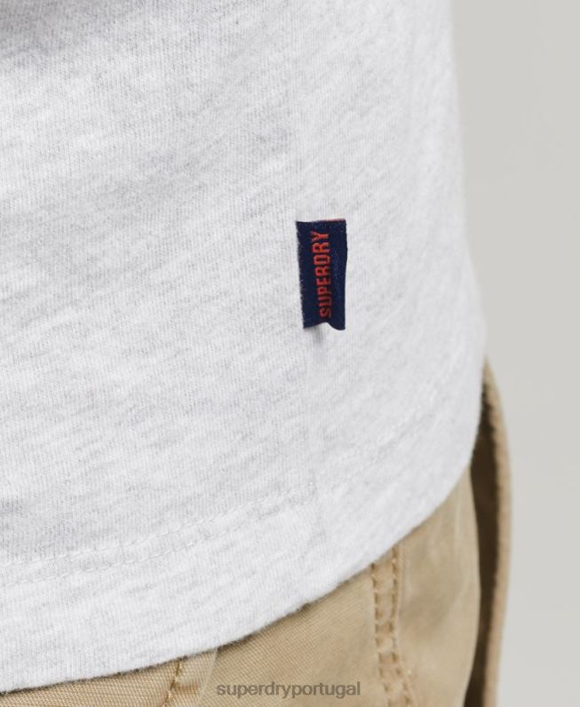 camiseta de beisebol com logotipo essencial de algodão orgânico homens verde roupas Superdry 2208H4903