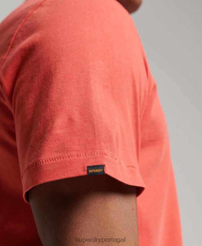 camiseta de bolso de roupa de trabalho de algodão orgânico homens laranja roupas Superdry 2208H4930