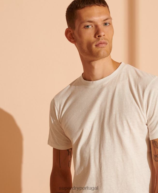 camiseta de cânhamo edição limitada homens branco roupas Superdry 2208H4986