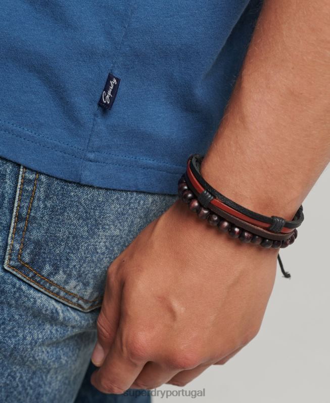 camiseta de escritor de sinal vintage homens azul roupas Superdry 2208H4850