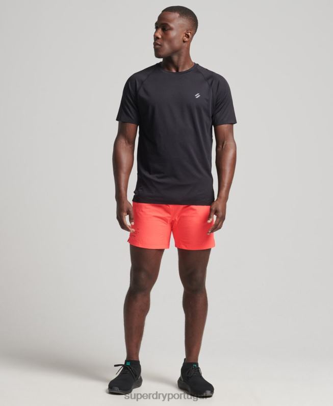 camiseta de manga curta premium train homens preto roupas Superdry 2208H5386