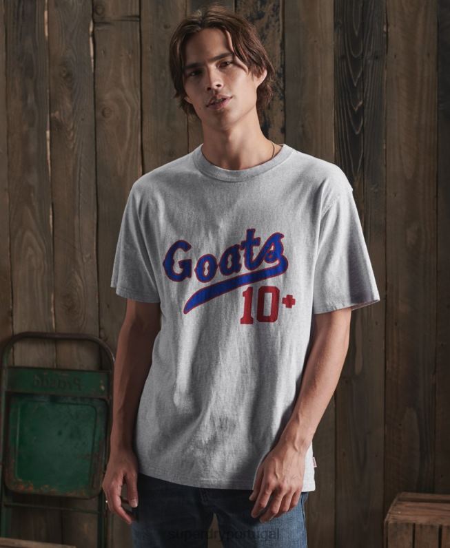 camiseta dry varsity edição limitada homens cinza roupas Superdry 2208H4979