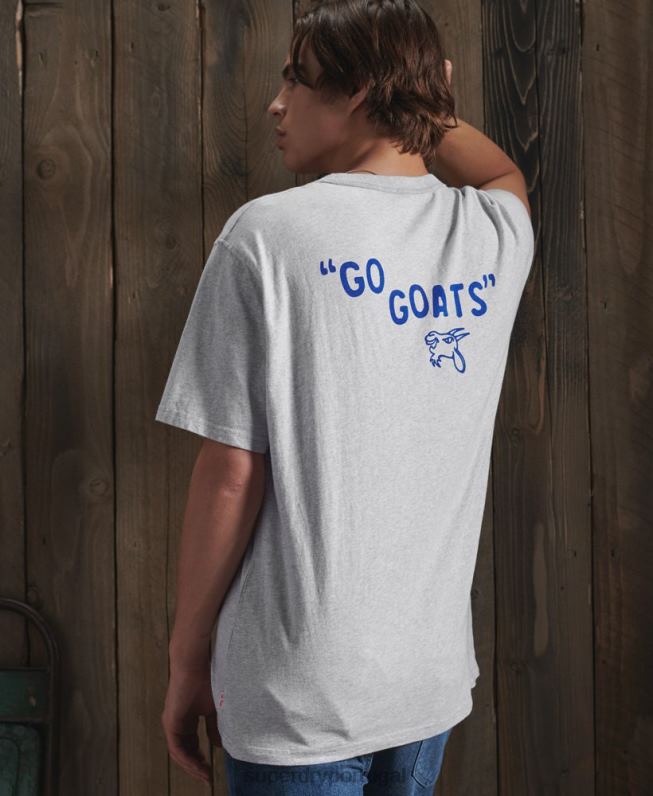 camiseta dry varsity edição limitada homens cinza roupas Superdry 2208H4979