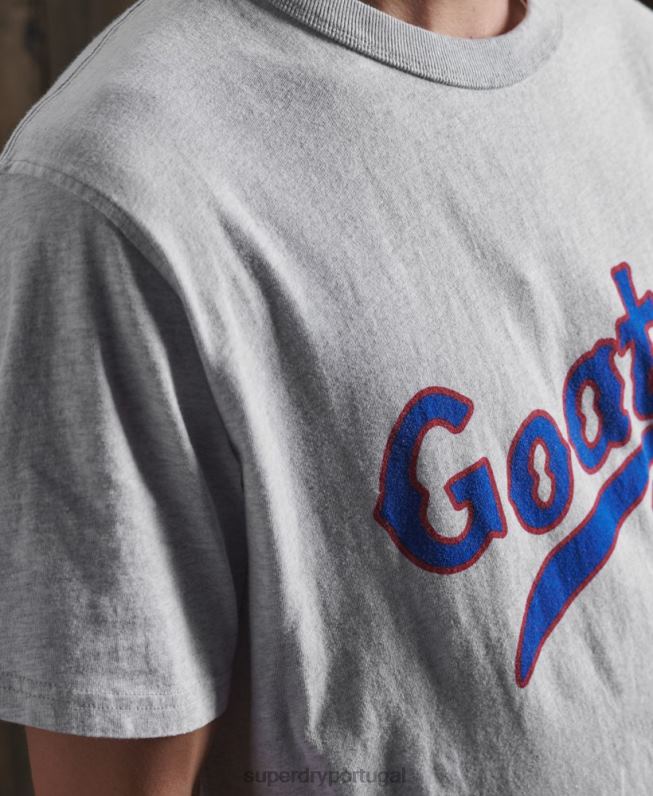 camiseta dry varsity edição limitada homens cinza roupas Superdry 2208H4979