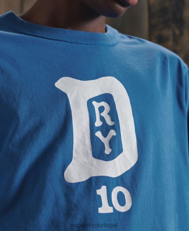 camiseta dry varsity edição limitada homens marinha roupas Superdry 2208H4985